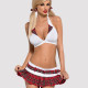 Еротичний костюм школярки з мініспідницею Obsessive Schooly 5pcs costume S/M, біло-червоний, топ, сп Еротичний костюм школярки з мініспідницею Obsessive Schooly 5pcs costume S/M, біло-червоний, топ, сп