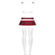 Еротичний костюм школярки з мініспідницею Obsessive Schooly 5pcs costume L/XL, біло-червоний, топ, с Еротичний костюм школярки з мініспідницею Obsessive Schooly 5pcs costume L/XL, біло-червоний, топ, с