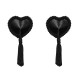 Еротичні наклейки на соски з пензликами Obsessive Tassel nipple covers black, чорні Еротичні наклейки на соски з пензликами Obsessive Tassel nipple covers black, чорні