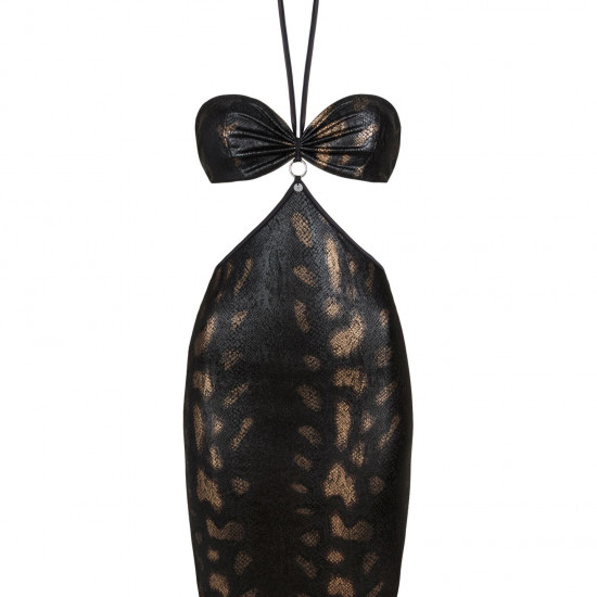 Сукня під зміїну шкіру Obsessive Vivianty dress XS/S, чорна Сукня під зміїну шкіру Obsessive Vivianty dress XS/S, чорна