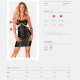 Сукня під зміїну шкіру Obsessive Vivianty dress XS/S, чорна Сукня під зміїну шкіру Obsessive Vivianty dress XS/S, чорна