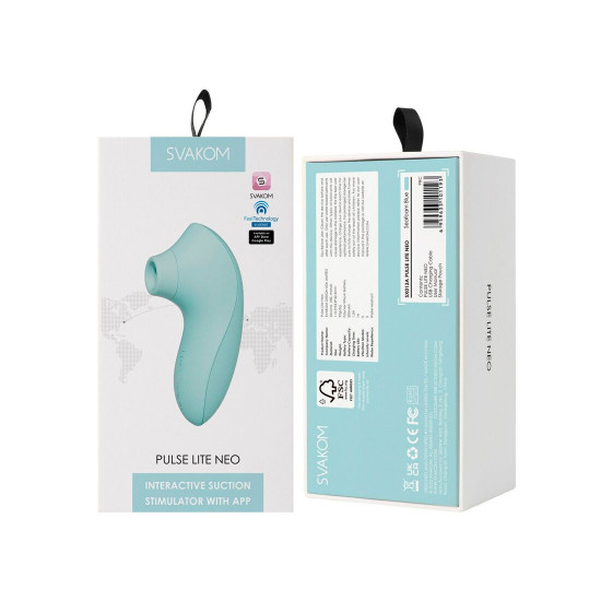 Вакуумний стимулятор Svakom Pulse Lite Neo Seafoam Blue, керується зі смартфона Вакуумний стимулятор Svakom Pulse Lite Neo Seafoam Blue, керується зі смартфона