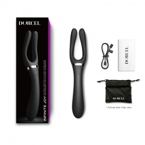 Вібратор-стимулятор Dorcel INFINITE JOY BLACK, багатофункціональний, унісекс Вібратор-стимулятор Dorcel INFINITE JOY BLACK, багатофункціональний, унісекс