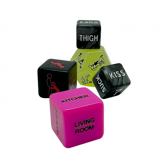 Набір кубиків Wooomy Ooo 5 Dice Set (EN): місця та пози для сексу, інтимні дії та частини тіла Набір кубиків Wooomy Ooo 5 Dice Set (EN): місця та пози для сексу, інтимні дії та частини тіла