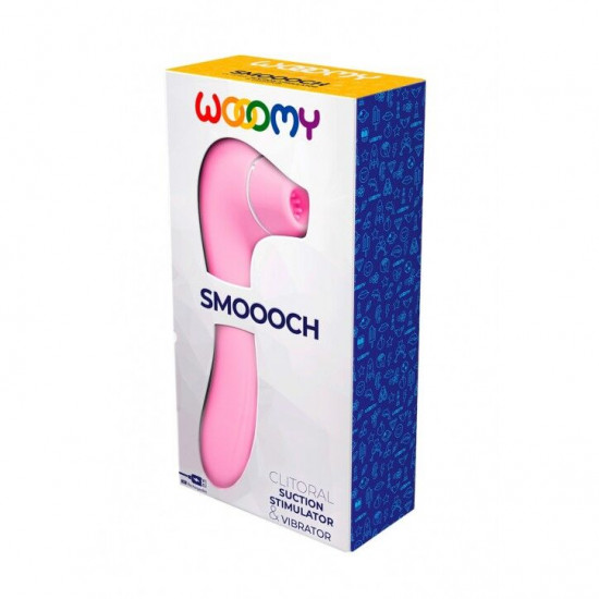 Вакуумний стимулятор з вібрацією Wooomy Smoooch Pink Clitoral Suction & Vibration, 10х2 режимів Вакуумний стимулятор з вібрацією Wooomy Smoooch Pink Clitoral Suction & Vibration, 10х2 режимів