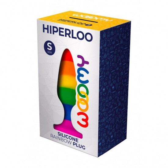 Силіконова анальна пробка Wooomy Hiperloo Silicone Rainbow Plug S, діаметр 2,4 см, довжина 9 см Силіконова анальна пробка Wooomy Hiperloo Silicone Rainbow Plug S, діаметр 2,4 см, довжина 9 см
