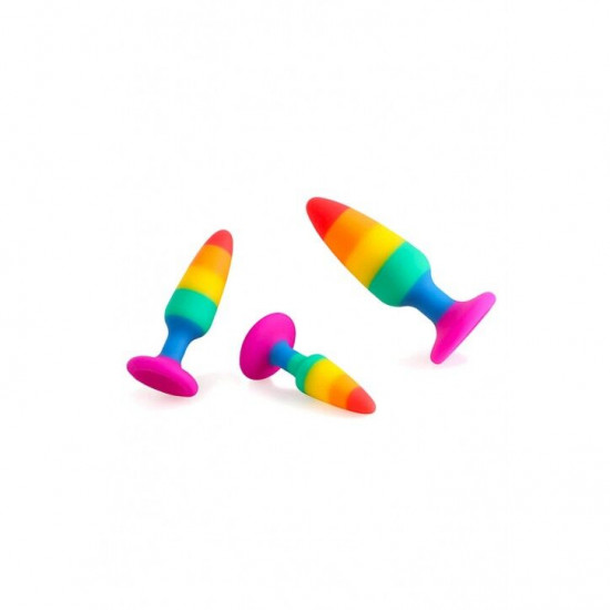 Силіконова анальна пробка Wooomy Hiperloo Silicone Rainbow Plug S, діаметр 2,4 см, довжина 9 см Силіконова анальна пробка Wooomy Hiperloo Silicone Rainbow Plug S, діаметр 2,4 см, довжина 9 см