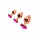 Металева анальна пробка Wooomy Tralalo Rose Gold Metal Plug Magenta M, діаметр 3,4 см, довжина 8 см Металева анальна пробка Wooomy Tralalo Rose Gold Metal Plug Magenta M, діаметр 3,4 см, довжина 8 см