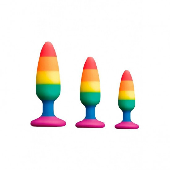 Силіконова анальна пробка Wooomy Hiperloo Silicone Rainbow Plug M, діаметр 2,9 см, довжина 11 см Силіконова анальна пробка Wooomy Hiperloo Silicone Rainbow Plug M, діаметр 2,9 см, довжина 11 см