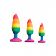 Силіконова анальна пробка Wooomy Hiperloo Silicone Rainbow Plug M, діаметр 2,9 см, довжина 11 см Силіконова анальна пробка Wooomy Hiperloo Silicone Rainbow Plug M, діаметр 2,9 см, довжина 11 см