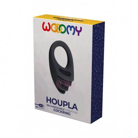 Ерекційне віброкільце Wooomy Houpla, 10 режимів вібрації, діаметр 3 см Ерекційне віброкільце Wooomy Houpla, 10 режимів вібрації, діаметр 3 см