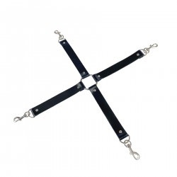 Хрестовина з натуральної шкіри Art of Sex – 4 Way Connector, чорний