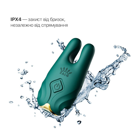 Смарт-вібратор для грудей Zalo - Nave Turquoise Green, пульт ДК, робота через додаток Смарт-вібратор для грудей Zalo - Nave Turquoise Green, пульт ДК, робота через додаток