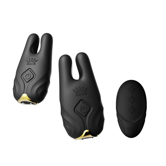 Смарт-вібратор для грудей Zalo - Nave Obsidian Black, пульт ДК, робота через додаток Смарт-вібратор для грудей Zalo - Nave Obsidian Black, пульт ДК, робота через додаток