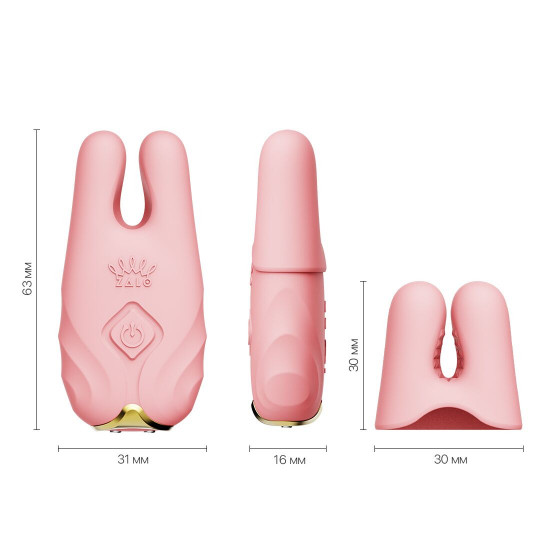 Смарт-вібратор для грудей Zalo - Nave Coral Pink, пульт ДК, робота через додаток Смарт-вібратор для грудей Zalo - Nave Coral Pink, пульт ДК, робота через додаток