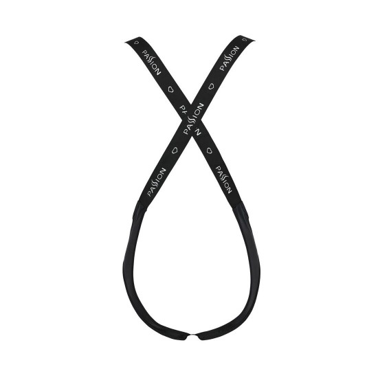Чоловіче відкрите боді Passion 027 Bruno L/XL Black, під латекс, на шлейках Чоловіче відкрите боді Passion 027 Bruno L/XL Black, під латекс, на шлейках