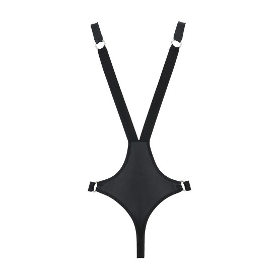 Чоловіче боді з люверсами Passion 028 Harry XXL/XXXL Black, екошкіра, на шлейках Чоловіче боді з люверсами Passion 028 Harry XXL/XXXL Black, екошкіра, на шлейках