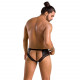 Чоловічі труси з ланцюжком Passion 030 Slip Tom XXL/XXXL Black, екошкіра, відкриті сідниці Чоловічі труси з ланцюжком Passion 030 Slip Tom XXL/XXXL Black, екошкіра, відкриті сідниці