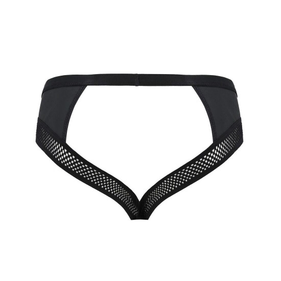 Чоловічі труси з ланцюжком Passion 030 Slip Tom XXL/XXXL Black, екошкіра, відкриті сідниці Чоловічі труси з ланцюжком Passion 030 Slip Tom XXL/XXXL Black, екошкіра, відкриті сідниці