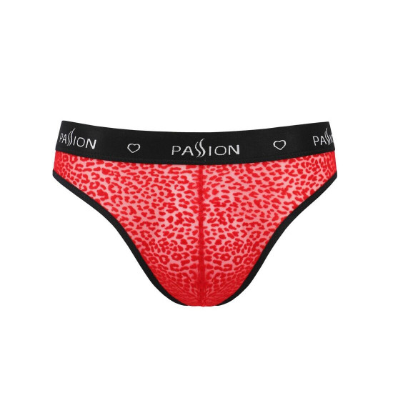 Чоловічі напівпрозорі труси Passion 031 Slip Mike L/XL Red, під леопард Чоловічі напівпрозорі труси Passion 031 Slip Mike L/XL Red, під леопард
