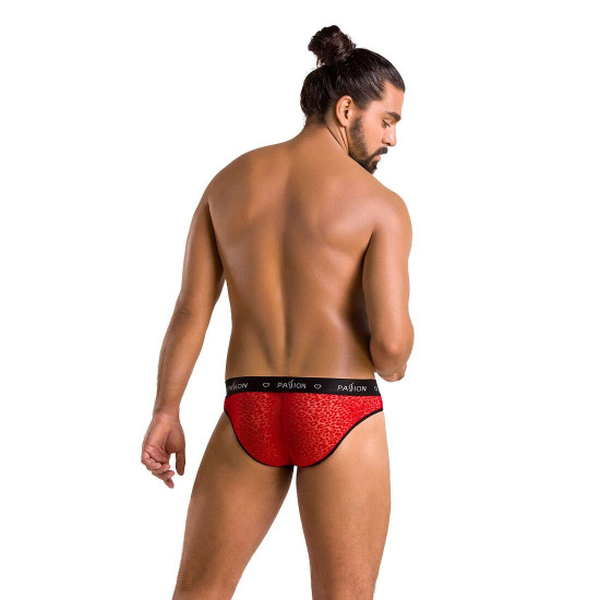 Чоловічі напівпрозорі труси Passion 031 Slip Mike L/XL Red, під леопард Чоловічі напівпрозорі труси Passion 031 Slip Mike L/XL Red, під леопард