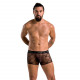 Чоловічі прозорі боксери Passion 032 Short James L/XL Black, сітка Чоловічі прозорі боксери Passion 032 Short James L/XL Black, сітка