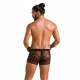 Чоловічі прозорі боксери Passion 032 Short James S/M Black, сітка Чоловічі прозорі боксери Passion 032 Short James S/M Black, сітка