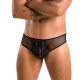 Чоловічі труси зі шнурівкою Passion 035 Slip Richard L/XL Black, екошкіра, сітка Чоловічі труси зі шнурівкою Passion 035 Slip Richard L/XL Black, екошкіра, сітка