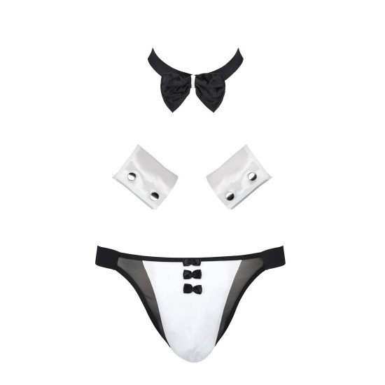 Комплект еротичної чоловічої білизни Passion 036 Alfred XXL/XXXL Black, труси, комірець, манжети Комплект еротичної чоловічої білизни Passion 036 Alfred XXL/XXXL Black, труси, комірець, манжети