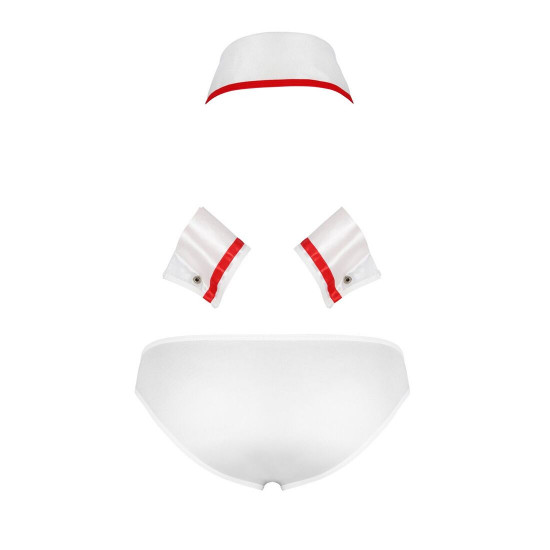 Комплект еротичної чоловічої білизни Passion 037 Gregory XXL/XXXL White, труси, комірець, манжети Комплект еротичної чоловічої білизни Passion 037 Gregory XXL/XXXL White, труси, комірець, манжети