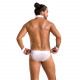 Комплект еротичної чоловічої білизни Passion 037 Gregory XXL/XXXL White, труси, комірець, манжети Комплект еротичної чоловічої білизни Passion 037 Gregory XXL/XXXL White, труси, комірець, манжети