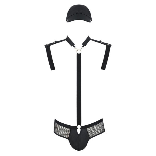 Комплект еротичної чоловічої білизни Passion 038 John XXL/XXXL Black, боді, кепка Комплект еротичної чоловічої білизни Passion 038 John XXL/XXXL Black, боді, кепка