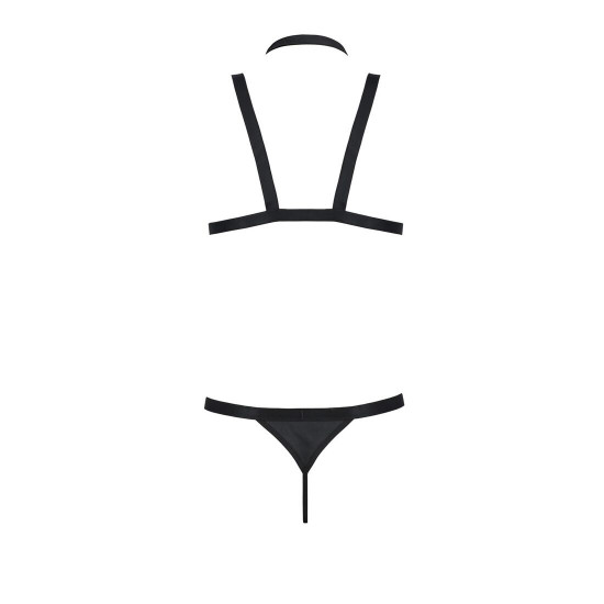 Комплект чоловічої білизни зі стреп Passion 039 Set Andrew S/M Black, стринги, шлейки Комплект чоловічої білизни зі стреп Passion 039 Set Andrew S/M Black, стринги, шлейки