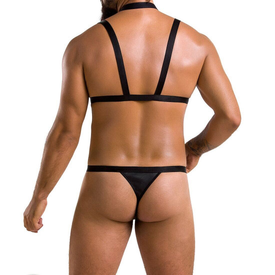 Комплект чоловічої білизни зі стреп Passion 039 Set Andrew XXL/XXXL Black, стринги, шлейки Комплект чоловічої білизни зі стреп Passion 039 Set Andrew XXL/XXXL Black, стринги, шлейки