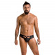 Чоловічі сліпи з вирізами Passion 041 Slip Joe L/XL Black, екошкіра, відкриті сідниці Чоловічі сліпи з вирізами Passion 041 Slip Joe L/XL Black, екошкіра, відкриті сідниці