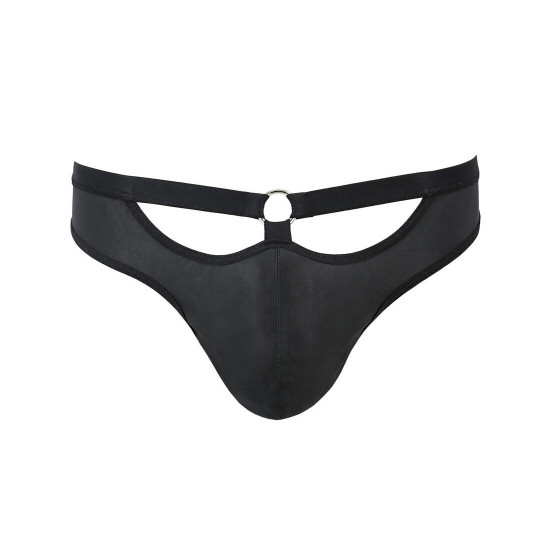 Чоловічі сліпи з вирізами Passion 041 Slip Joe L/XL Black, екошкіра, відкриті сідниці Чоловічі сліпи з вирізами Passion 041 Slip Joe L/XL Black, екошкіра, відкриті сідниці
