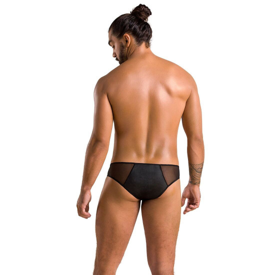 Чоловічі сліпи на блискавці Passion 042 Slip Timmy S/M Black, екошкіра, сітка Чоловічі сліпи на блискавці Passion 042 Slip Timmy S/M Black, екошкіра, сітка