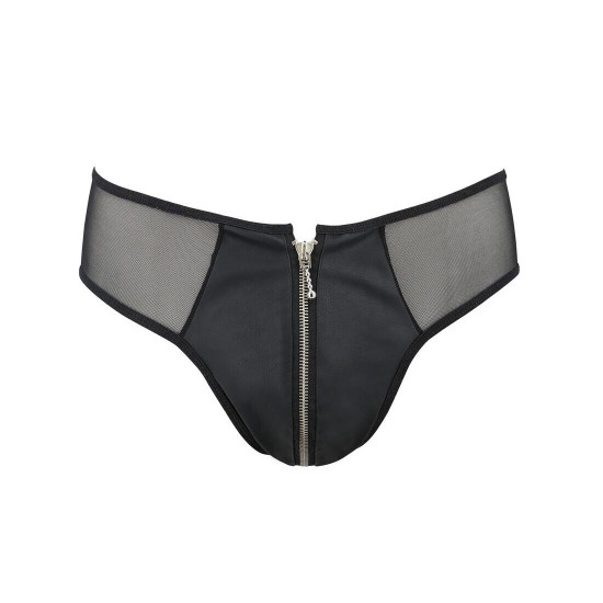 Чоловічі сліпи на блискавці Passion 042 Slip Timmy XXL/XXXL Black, екошкіра, сітка Чоловічі сліпи на блискавці Passion 042 Slip Timmy XXL/XXXL Black, екошкіра, сітка