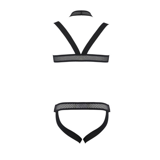 Комплект чоловічої білизни з кріпленнями Passion 043 Jacob XXL/XXXL Black, труси, шлейки Комплект чоловічої білизни з кріпленнями Passion 043 Jacob XXL/XXXL Black, труси, шлейки