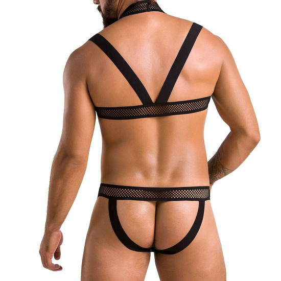 Комплект чоловічої білизни з кріпленнями Passion 043 Jacob XXL/XXXL Black, труси, шлейки Комплект чоловічої білизни з кріпленнями Passion 043 Jacob XXL/XXXL Black, труси, шлейки