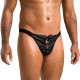 Чоловічі сліпи на шнурівці Passion 044 Slip Ben L/XL Black, екошкіра, люверси Чоловічі сліпи на шнурівці Passion 044 Slip Ben L/XL Black, екошкіра, люверси