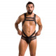 Чоловіче еротичне сітчасте боді Passion 045 Victor S/M Black, екошкіра, сітка Чоловіче еротичне сітчасте боді Passion 045 Victor S/M Black, екошкіра, сітка