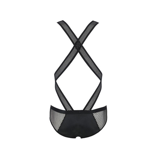 Чоловіче еротичне сітчасте боді Passion 045 Victor S/M Black, екошкіра, сітка Чоловіче еротичне сітчасте боді Passion 045 Victor S/M Black, екошкіра, сітка