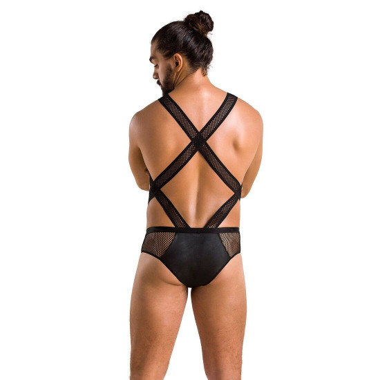 Чоловіче еротичне сітчасте боді Passion 045 Victor XXL/XXXL Black, екошкіра, сітка Чоловіче еротичне сітчасте боді Passion 045 Victor XXL/XXXL Black, екошкіра, сітка