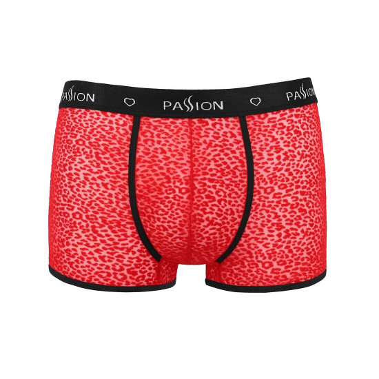 Чоловічі прозорі боксери Passion Short 046 Parker XXL/XXXL Red, сітка, під леопард Чоловічі прозорі боксери Passion Short 046 Parker XXL/XXXL Red, сітка, під леопард