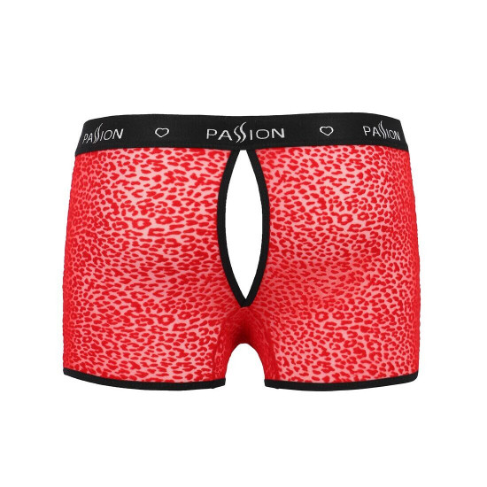Чоловічі прозорі боксери Passion Short 046 Parker XXL/XXXL Red, сітка, під леопард Чоловічі прозорі боксери Passion Short 046 Parker XXL/XXXL Red, сітка, під леопард