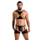 Комплект еротичної чоловічої білизни Passion 047 Set John L/XL Black, труси, портупея Комплект еротичної чоловічої білизни Passion 047 Set John L/XL Black, труси, портупея