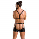 Комплект еротичної чоловічої білизни Passion 047 Set John L/XL Black, труси, портупея Комплект еротичної чоловічої білизни Passion 047 Set John L/XL Black, труси, портупея