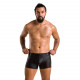 Чоловічі шкіряні боксери з блискавками Passion 049 Short Matt XXL/XXXL Black Чоловічі шкіряні боксери з блискавками Passion 049 Short Matt XXL/XXXL Black