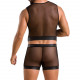 Комплект чоловічої білизни на шнурівці Passion 053 Set William L/XL Black, жилет, боксери Комплект чоловічої білизни на шнурівці Passion 053 Set William L/XL Black, жилет, боксери